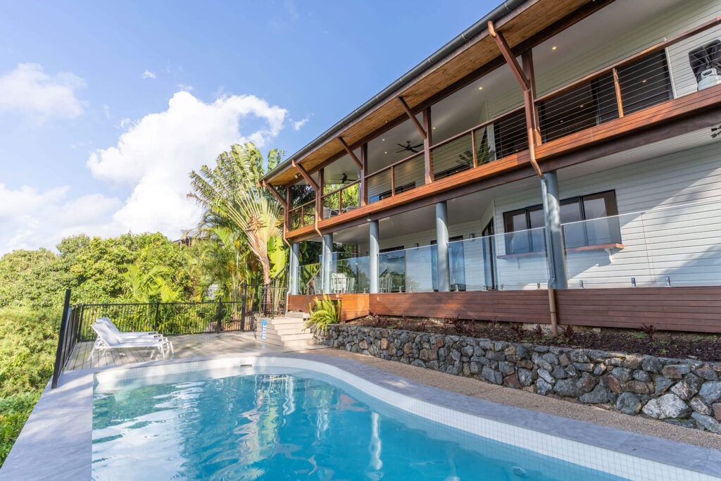 Cowries House pool beside the house